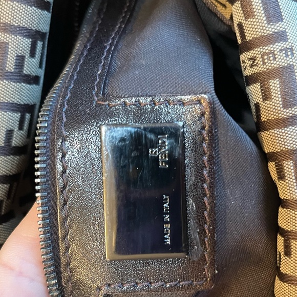 Zucchino canvas double flap Fendi purse - Picture 2 of 11